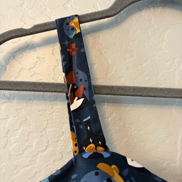 Eva Rose Mushrooms and Potions Fold-Over fit flare rockabilly swing Dress small - Picture 3 of 16